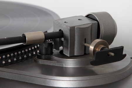 Rotary mechanism of the tonearm of the turntable player.