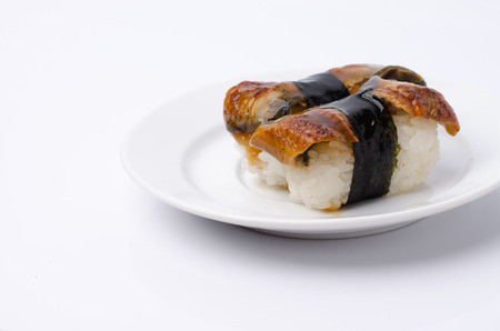 sushi isolated on a white backgroundの写真素材