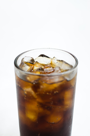 Cold soda iced drink in a glassesの写真素材