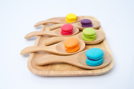 Colorful mini macaronの写真素材