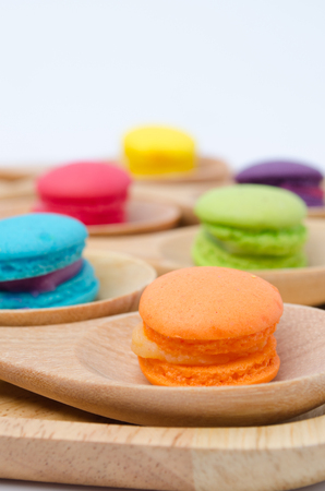 Colorful mini macaronの写真素材