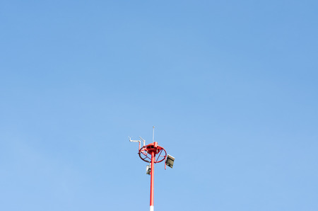 street light against the blue sky