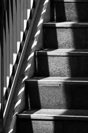 shadow cement concrete staircaseの写真素材