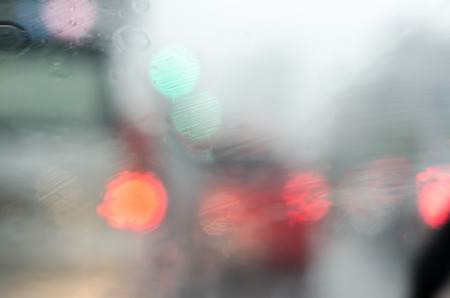 Rain drop in the windowの写真素材