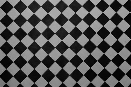 Black and white checkered floor tilesの写真素材