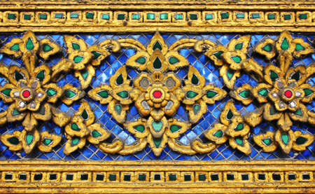 flower pattern in traditional Thai style art の写真素材