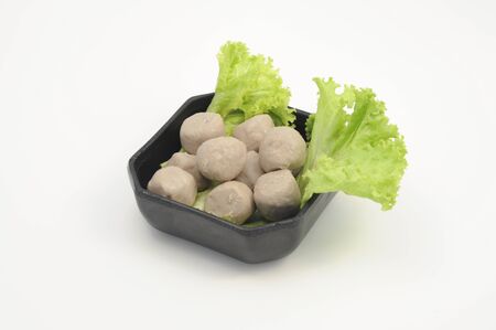 Meatball in a plateの写真素材