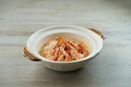 creamy cheese shrimpの写真素材
