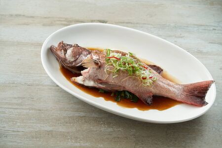 steamed fishの写真素材