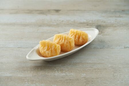 Fried Prawn Dumpling with Salad Sauceの写真素材