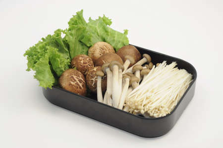 Mushroom in a plateの写真素材