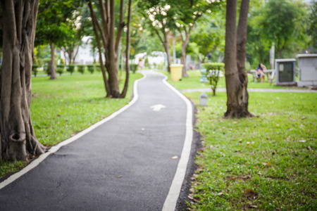 Running way in the public parkの写真素材