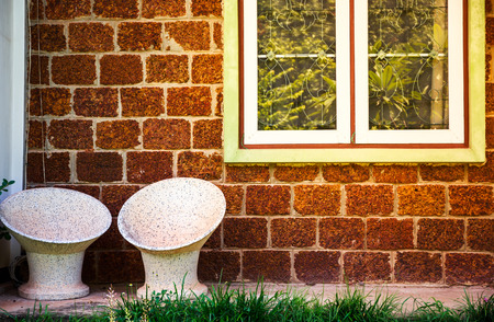 Seat in front the home, relax cornerの写真素材