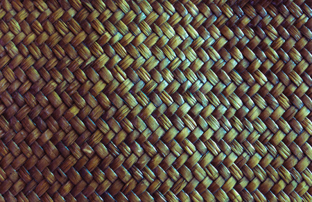 Woven bamboo texture, Background vintagr toneの写真素材