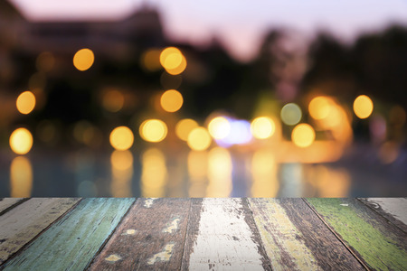 Wood pattern in vertical strip, vintage toneの写真素材