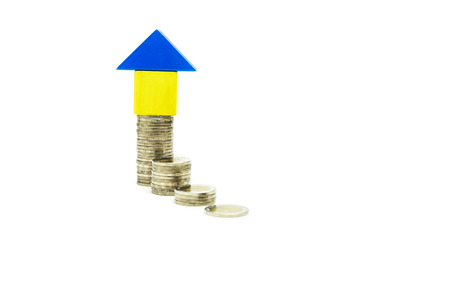 Saving and cumulative money for success to buy home or meet to targetの写真素材