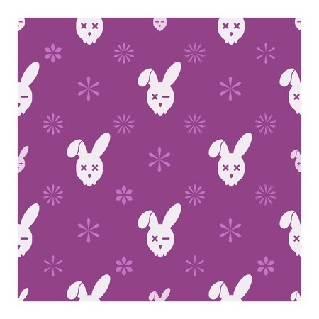 Skull of the rabbit in abandoned forest.のイラスト素材