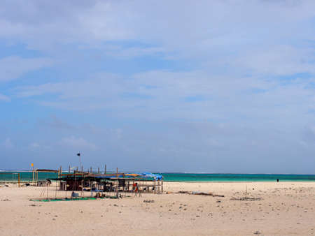 Landscape photos of the beach of Kumejima, a remote island, Okinawa Prefecture
