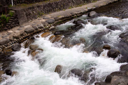 A very beautiful river in Mino City, Gifu Prefectureの写真素材