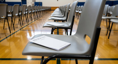 Programs kept plain/unreadable; no facility names shown.の素材