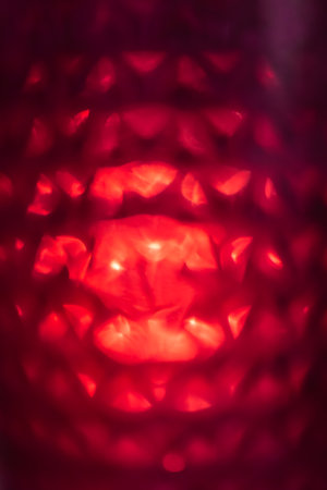 Red abstract blurred background, glowing light, geometric shapesの写真素材