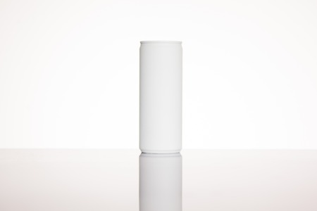Blank Can on white background. Template for design presentations. Branding Mock-Upの写真素材