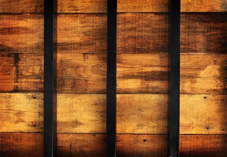 wood with steel structureの写真素材