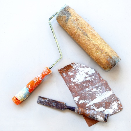 paint roller isolatedの写真素材