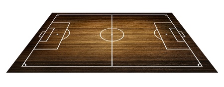 Illustration of a soccer field. (Wood pattern)の写真素材
