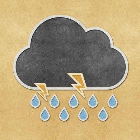 Weather recycled papercraft on grunge paper background