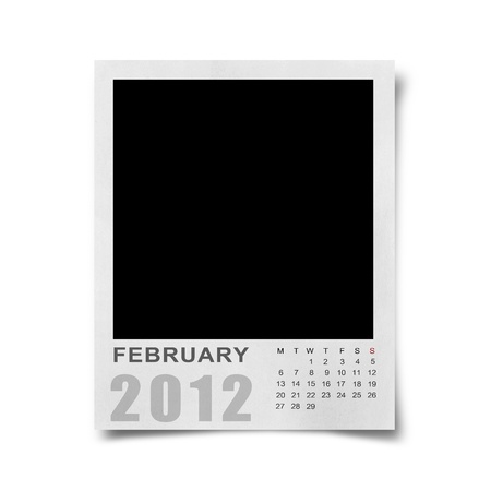 Calendar 2012 on blank photo Background
