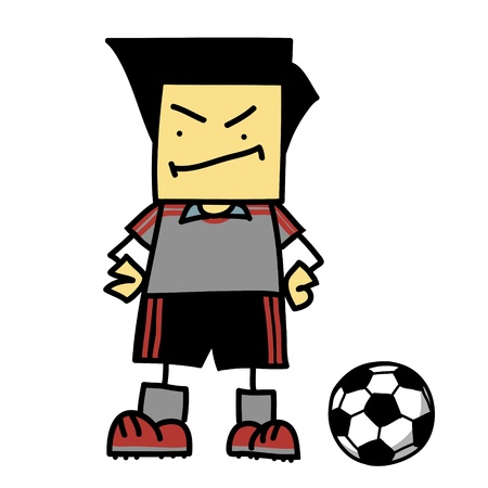 Soccer player cartoon のイラスト素材