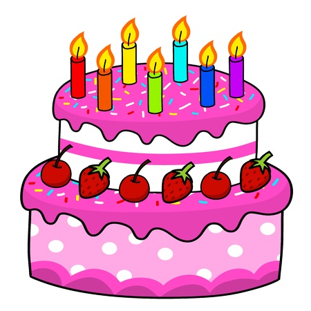 Cartoon cake hand drawing   Vector のイラスト素材