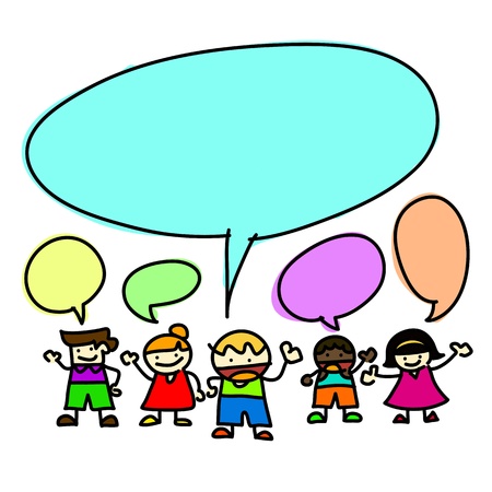 Kids hand draw cartoon .Illustratorのイラスト素材