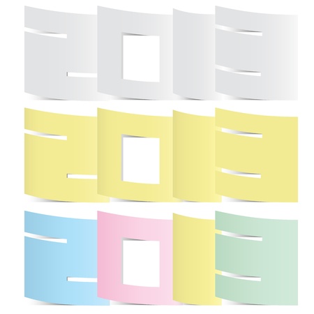 2013 colorful paper note stickers.Illustrationのイラスト素材