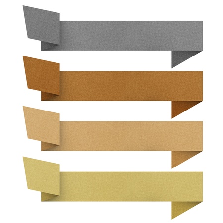 Header origami tag recycled papercraft.の写真素材