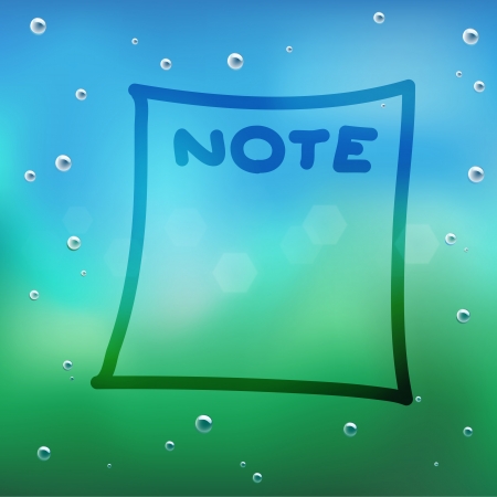 Hand draw cartoon and water drop on glass.のイラスト素材