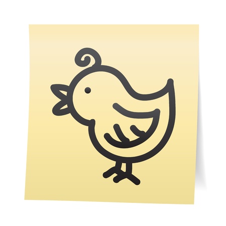 Hand draw cartoon on paper note stickers のイラスト素材