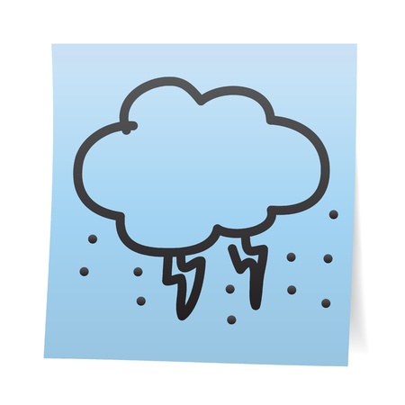 Hand draw cartoon on paper note stickersのイラスト素材