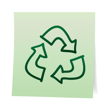 Hand draw cartoon on paper note stickers. のイラスト素材