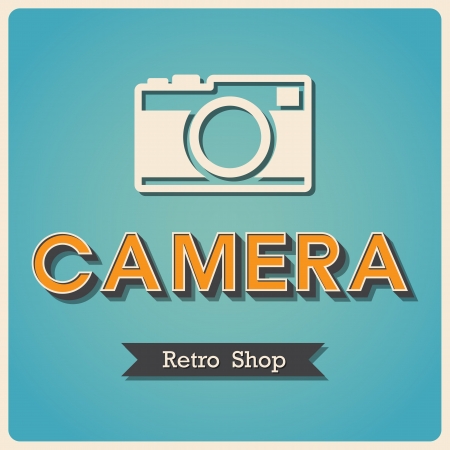 Camera shop Retro posterのイラスト素材
