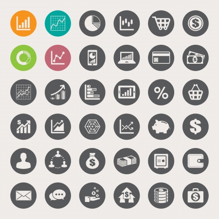 Business and finance icon set.のイラスト素材