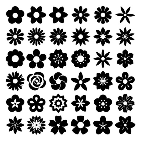 Set of Flower icons.Illustration eps10のイラスト素材