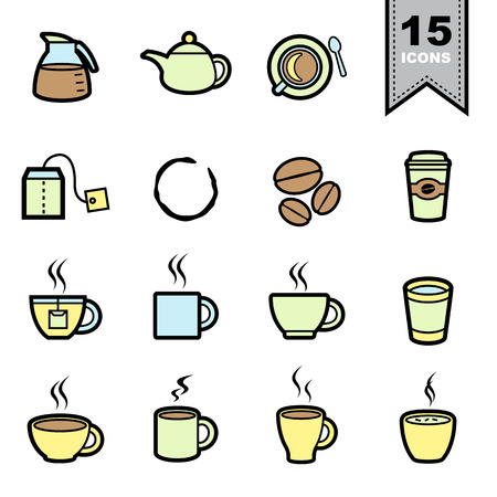 Coffee icons set.のイラスト素材