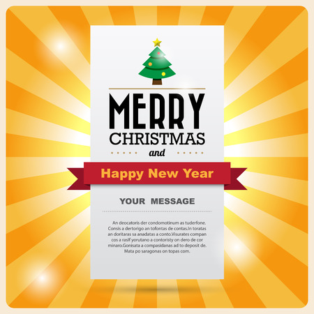 Christmas and Happy new year  card design , Illustration eps10のイラスト素材