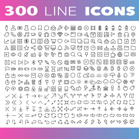 Thin Line Icons set.Illustration eps10