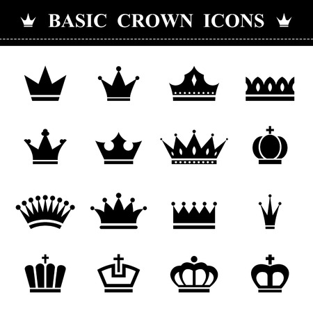 Basic Crown icons set . Illustration eps10のイラスト素材