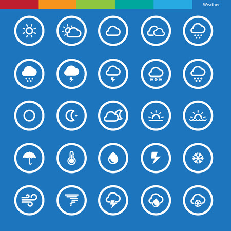 Weather icon set .Illustration eps10のイラスト素材
