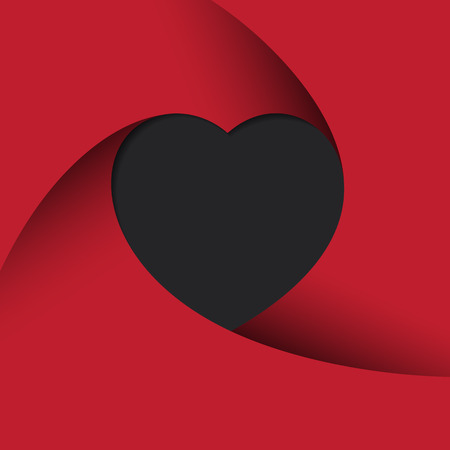 Red Heart paper background.のイラスト素材