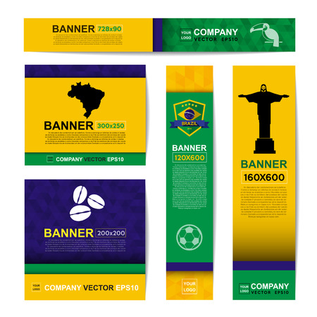 Abstract flag colour banner for Website Ads.のイラスト素材